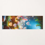 Magical Glowing Flowers Heart Garden  Yogamat (Voorkant (horizontaal))