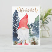 Magical Gnome Holiday Greeting Kaart (Staand voorkant)