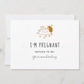 Magical Gold Cloud Pregnancy Announcemente Kaart (Voorkant)