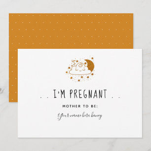 Magical Gold Cloud Pregnancy Announcemente Kaart
