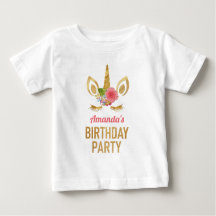 Magical Gold Glitter Unicorn Face Birthday Party