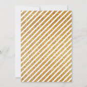 Magical Gold Glitter Unicorn Face Birthday Party Bedankkaart (Achterkant)