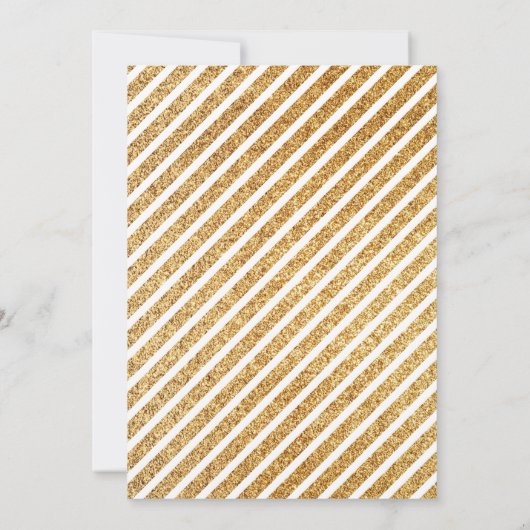 Magical Gold Glitter Unicorn Face Birthday Party Bedankkaart (Achterkant)