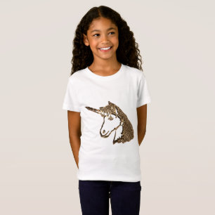 Magical Gold look Unicorn Portret T-shirt