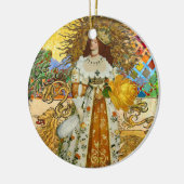 Magical Golden Princess Leo Renaissance Woman Keramisch Ornament (Links)