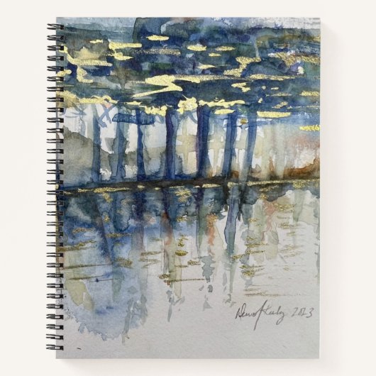 Magical Golden Trees spiraal notebook Notitieboek (Voorkant)