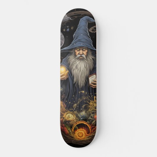 Magical Gothic Wizard Persoonlijk Skateboard (Voorkant)