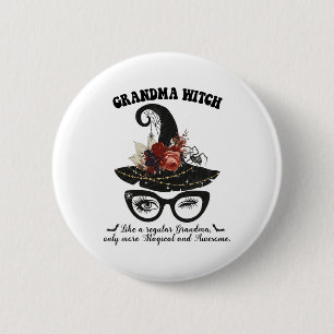 Magical Grandma Witch - Geweldige Halloween Witchy Ronde Button 5,7 Cm