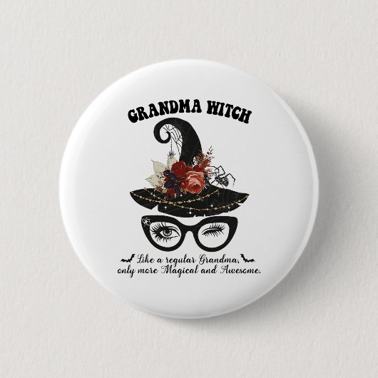Magical Grandma Witch - Geweldige Halloween Witchy Ronde Button 5,7 Cm (Voorkant)