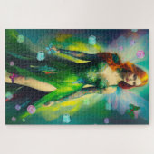Magical Green Irish Woodland Fairy en Butterflies Legpuzzel (Horizontaal)