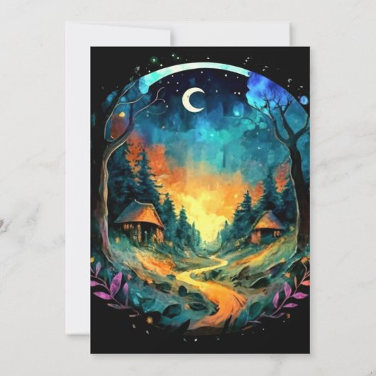 Magical Grove avontuur wacht op verjaardag Kaart (Achterkant)