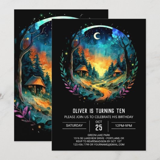 Magical Grove avontuur wacht op verjaardag Kaart (Voorkant / Achterkant)