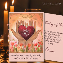 Magical Hands Heart Get Well Soon Healing Card Feestdagenkaart