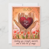 Magical Hands Heart Get Well Soon Healing Card Feestdagenkaart (Voorkant)