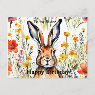 Magical Hare Birthday Briefkaart (bewerkbaar)