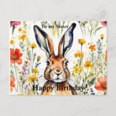 Magical Hare Birthday Briefkaart (bewerkbaar) (Voorkant)