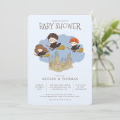 Magical Harry Potter and Hogwarts Baby shower Kaart (Staand voorkant)