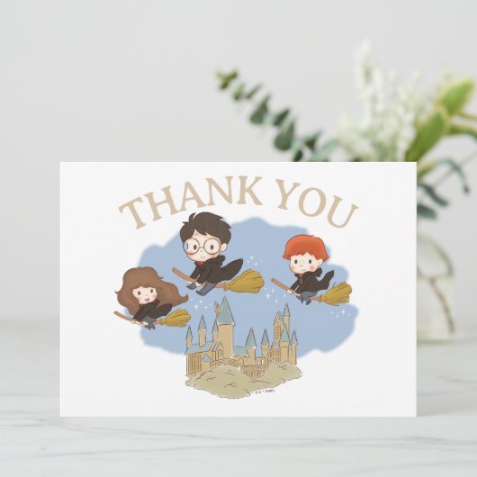 Magical Harry Potter and Hogwarts Thank You Bedankkaart (Staand voorkant)