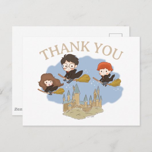 Magical Harry Potter and Hogwarts Thank You Briefkaart (Voorkant / Achterkant)