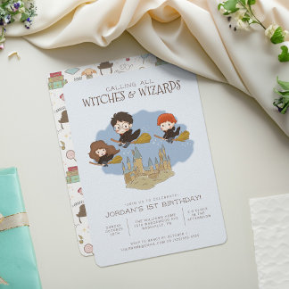 Magical Harry Potter en Hogwarts Birthday Kaart