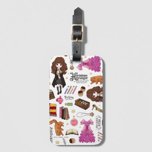 Magical Hermione Granger Waterverf Bagagelabel (Voorkant (verticaal))