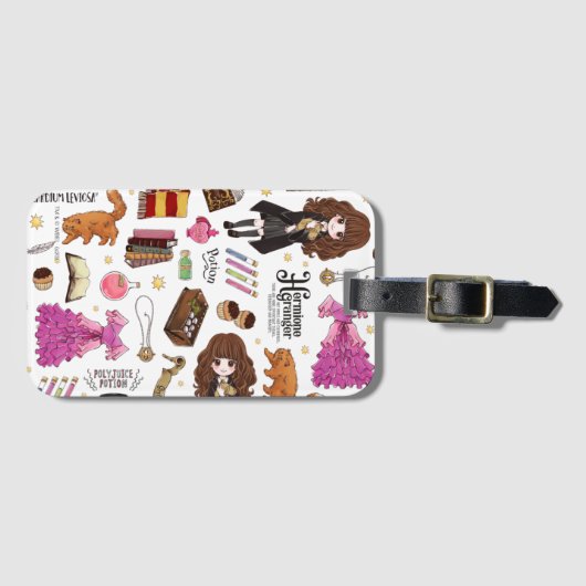 Magical Hermione Granger Waterverf Bagagelabel (Voorkant (horizontaal))