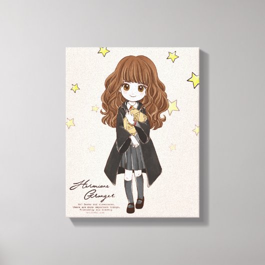 Magical Hermione Granger Waterverf Canvas Afdruk (Voorkant)
