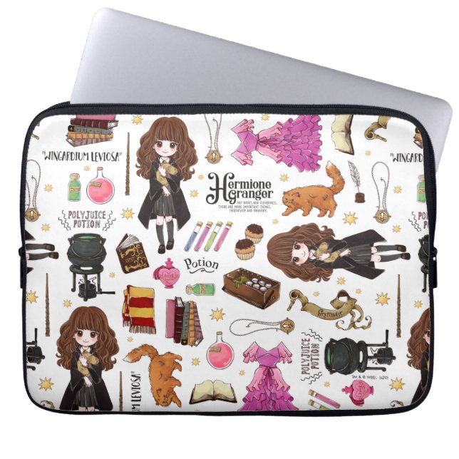 Magical Hermione Granger Waterverf Laptop Sleeve (Voorkant)