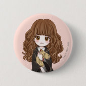 Magical Hermione Granger Waterverf Ronde Button 5,7 Cm (Voorkant)