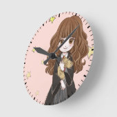 Magical Hermione Granger Waterverf Ronde Klok (Hoek)
