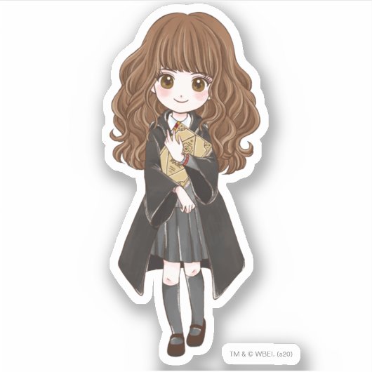 Magical Hermione Granger Waterverf Sticker (Voorkant)