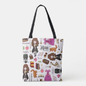 Magical Hermione Granger Waterverf Tote Bag (Achterkant)