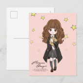Magical Hermione Granger Waterverf Uitnodiging Briefkaart (Voorkant / Achterkant)