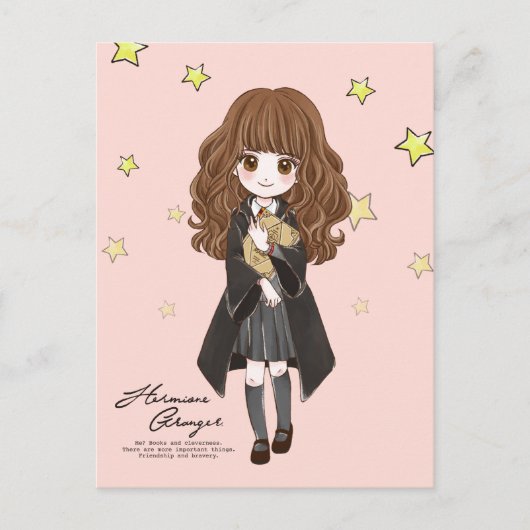 Magical Hermione Granger Waterverf Uitnodiging Briefkaart (Voorkant)