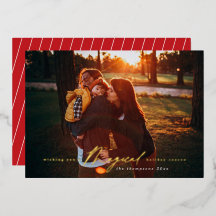 Magical Holiday Season Gold Foil Fotokaart