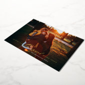 Magical Holiday Season Gold Foil Fotokaart Folie Feestdagenkaart (Gedraaid)