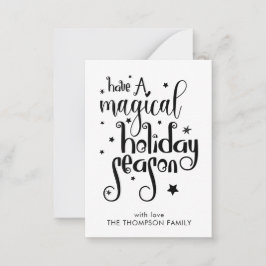 Magical Holiday Season Names MINI Holiday Notitiekaartje