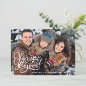 Magical Holiday Season Photo Flat Holiday Card Feestdagenkaart (Staand voorkant)