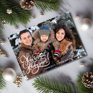 Magical Holiday Season Photo Flat Holiday Card Feestdagenkaart