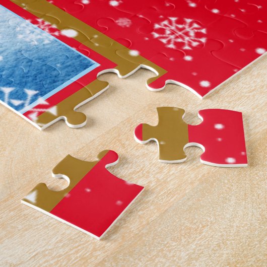 Magical Holiday Winter Landscape Customize Legpuzzel (Zijkant)