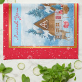 Magical Holiday Winter Landscape Customize Theedoek (Gevouwen)