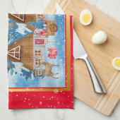 Magical Holiday Winter Landscape Customize Theedoek (Quarter Fold)