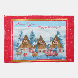 Magical Holiday Winter Landscape Customize Theedoek
