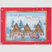 Magical Holiday Winter Landscape Customize Tissuepapier (Voorkant)