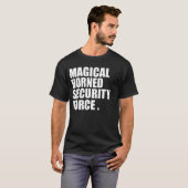 Magical Horned Security Force Funny Halloween T-shirt (Voorkant volledig)