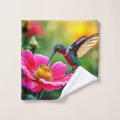 Magical Hummingbird Moments Design Bad Handdoek (Wasdoekje)