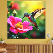 Magical Hummingbird Moments Design Canvas Afdruk (Insitu (Woonkamer))