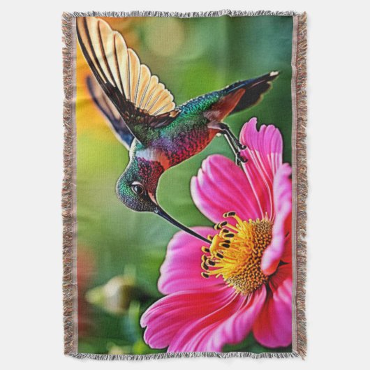Magical Hummingbird Moments Design Deken (Voorkant Verticaal)