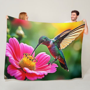 Magical Hummingbird Moments Design Fleece Deken