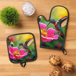 Magical Hummingbird Moments Design Ovenwant & Pannenlap Set